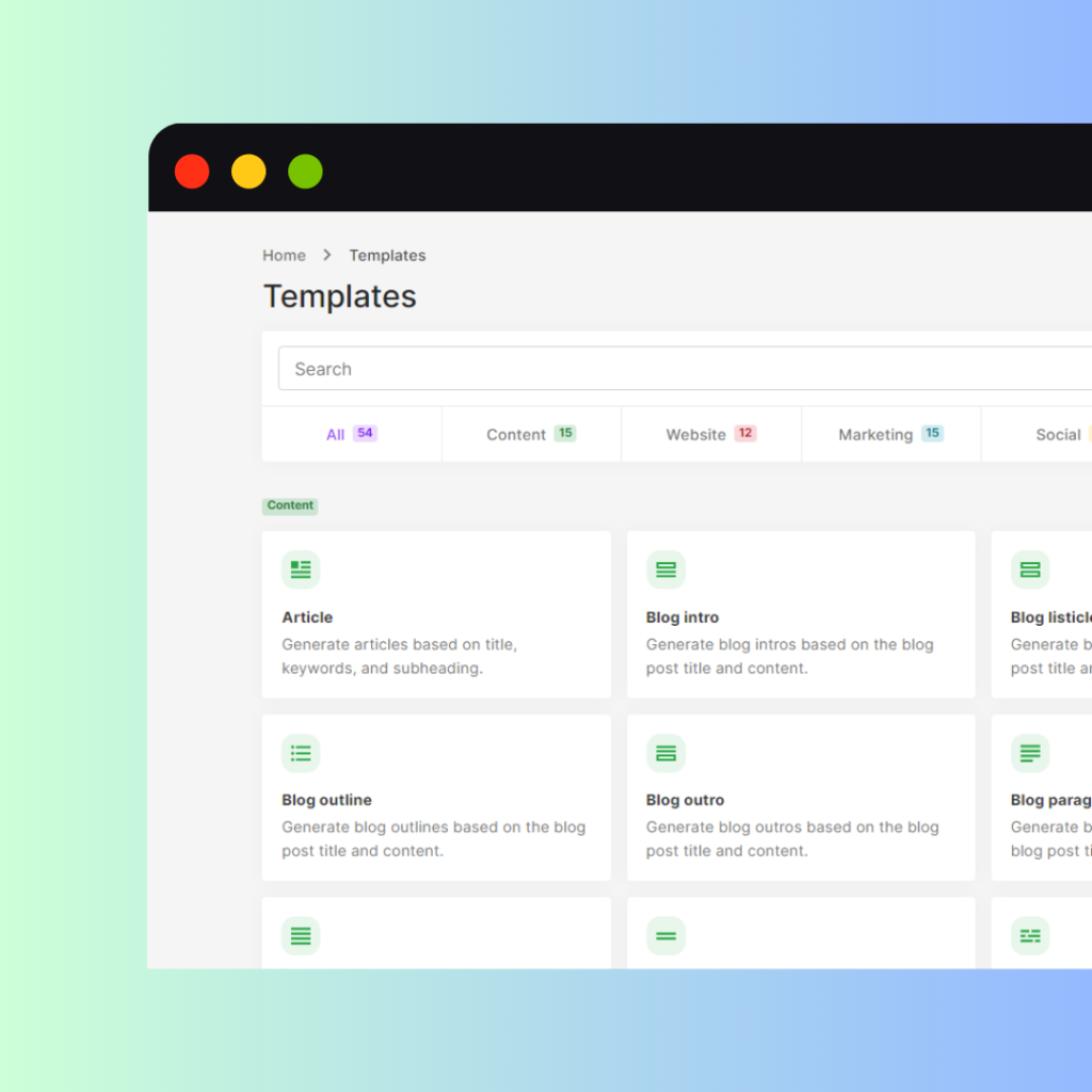AIWrita - The AI-Powered Content Generator That Boosts Your Conversions 8 Select a template or create your own